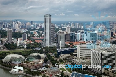 Singapore Skyline Stock Photo