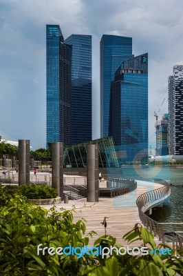 Singapore Skyline Stock Photo