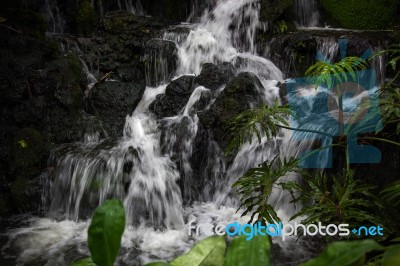 Singapore Waterfall Stock Photo