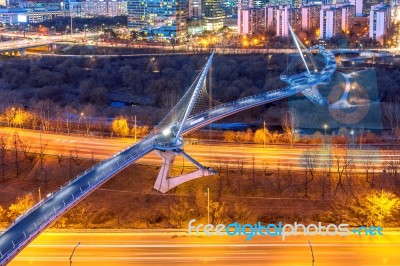 Singil District, Seoul, South Korea Skyline At Night Stock Photo