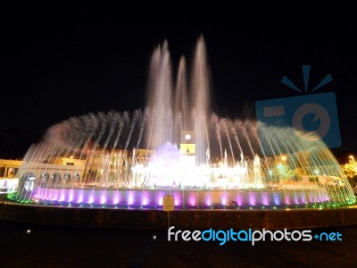 Singing Fountains In The City Of Marmaris In Turkey Stock Photo