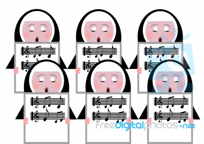 Singing Nuns Stock Photo