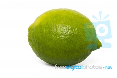 Single Lime Fruit Stock Photo