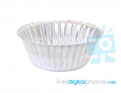 Single Mold Tin For Bakery On White Background Stock Photo