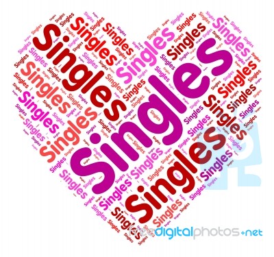 Singles Heart Represents Dating Meeting And Relationships Stock Image