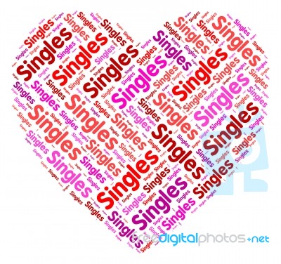 Singles Heart Shows Togetherness Meeting And Relationships Stock Image