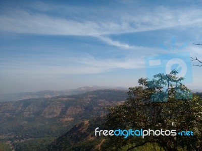 Sinhgad Fort Sky View Stock Photo