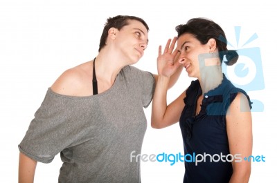 Sisters Arguing Stock Photo