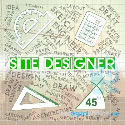 Site Designer Indicates Creativity Creator And Designing Stock Image