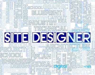 Site Designer Represents Artwork Designers And Graphics Stock Image