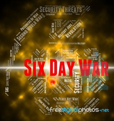 Six Day War Means United Arab Republic And Israel Stock Image