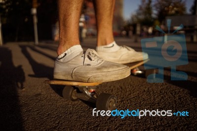 Skateboarding Teenager/man/boy Stock Photo