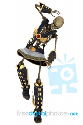 Skeleton In A Pose Stock Image