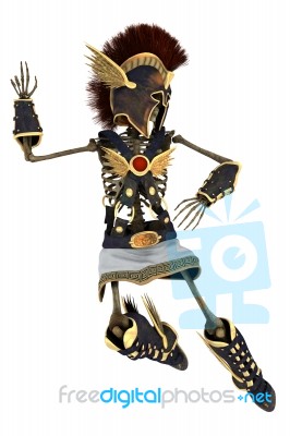 Skeleton warrior Stock Image