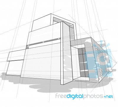 Sketch House Stock Image