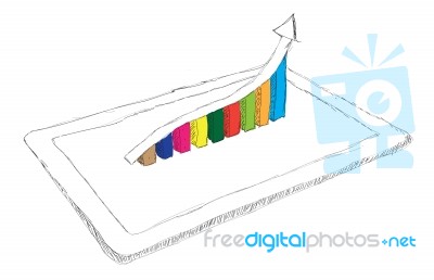 Sketch Tablet Pc With Charts Stock Image