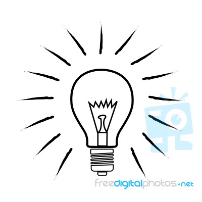 Sketchy Bulb Stock Image