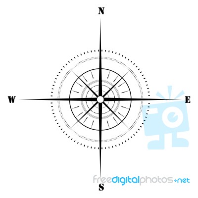 Sketchy Compass Stock Image