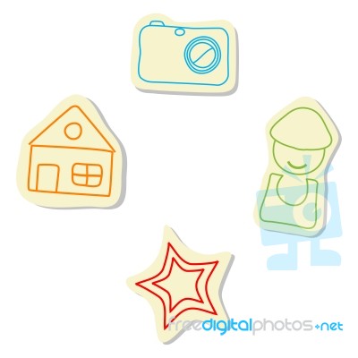 Sketchy Icons Stock Image