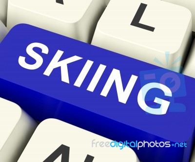 Skiing Key Shows Ski Or Skier
 Stock Image