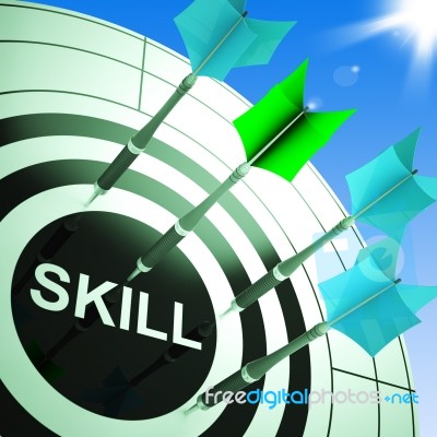 Skill On Dartboard Showing Expertise Stock Image