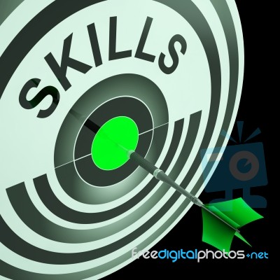 Skills Shows Skilled, Expertise, Professional Abilities Stock Image