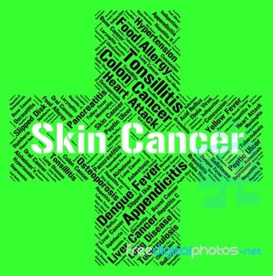 Skin Cancer Represents Ill Health And Afflictions Stock Image