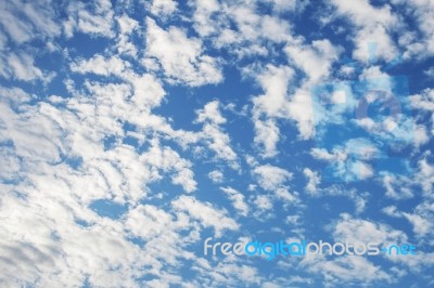 Sky And Clouds With Background Stock Photo