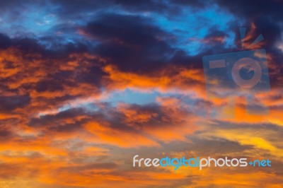 Sky Colors Sunset Stock Photo