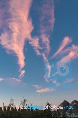 Sky Over The Expo Centre In Milan Italy Stock Photo