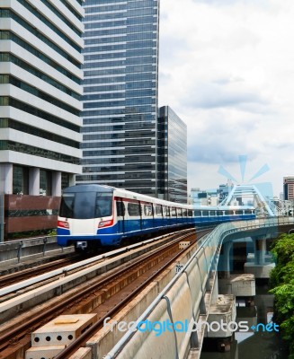 Sky Train In Bangkok Stock Photo