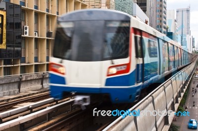 Sky Train In Bangkok Stock Photo