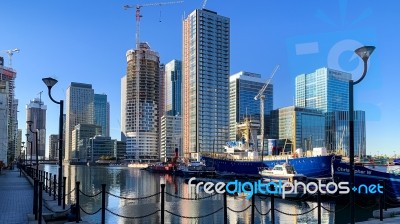 Skyline Docklands London Stock Photo