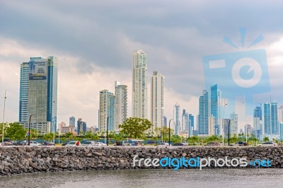 Skyscrapers In Panama City, Panama Stock Photo