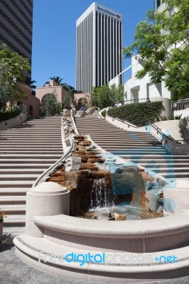 Skyscrapers In The Financial District Of Los Angeles Stock Photo