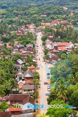 Skyview And Landscape In Luang Prabang, Laos Stock Photo