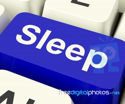 Sleep Computer Key Stock Image