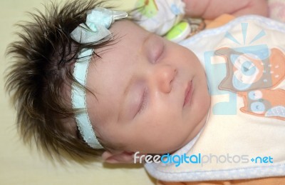 Sleeping Infant Stock Photo