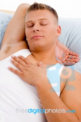 Sleeping Man Stock Photo