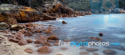 Sleepy Bay In Freycinet National Park Stock Photo