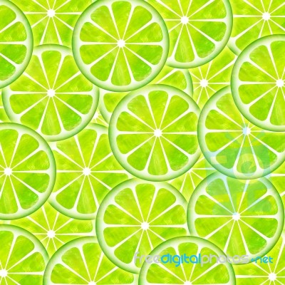 Slice Of Lemon Pattern Illustration With Texture Stock Image