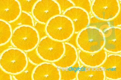 Slice Of Orange Background Stock Photo