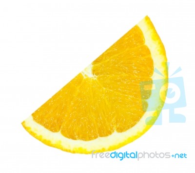 Slice Of Orange Isolated Stock Photo