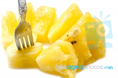 Slice Pineapple  Stock Photo