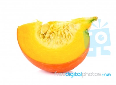 Slice Pumpkin Isolated Stock Photo