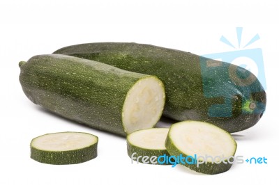 Sliced Courgette Vegetable Stock Photo