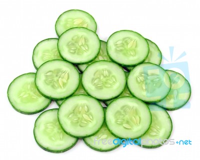 Sliced Cucumber Stock Photo