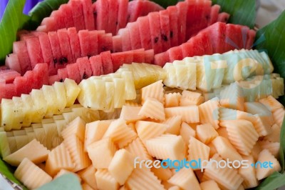 Sliced Fruits Stock Photo