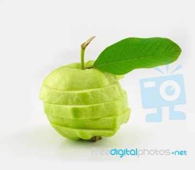 Sliced Guava Fruit Stock Photo