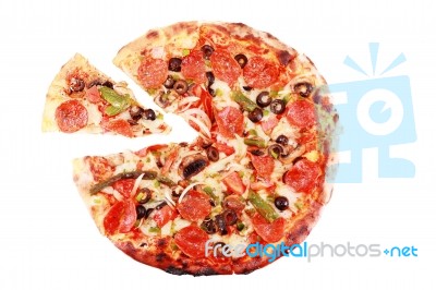 Sliced Pizza Stock Photo